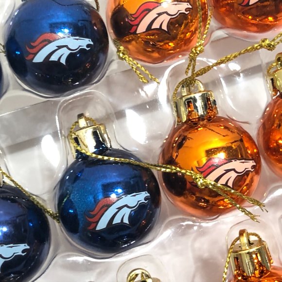 NFL Denver Broncos Mini Christmas Ornaments 3-12pk - Picture 5 of 5